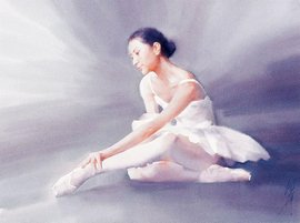 Прекрасные балерины в акварелях Liu Yi